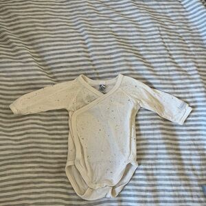 Petit Bateau Kimono Onesie Size 3 Months Organic Cotton L/S